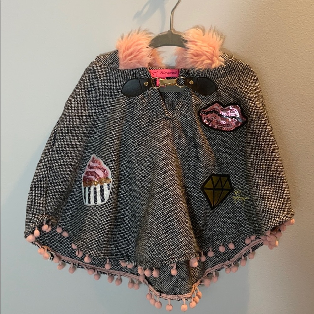 Toddler girl Betsey Johnson poncho